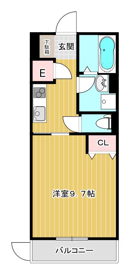 NOWHOUSE有馬(1K/3階)の間取り写真