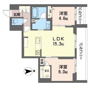 日暮里・舎人ライナー 谷在家駅 徒歩4分 3階建 新築(2LDK/2階)の間取り写真