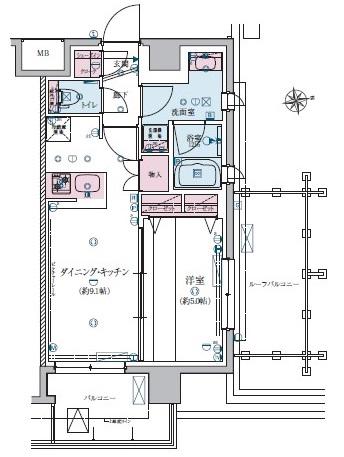 リヴシティ成増ミュジオ(1LDK/6階)の間取り写真
