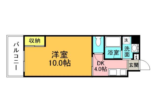 ジュネスHT(1K/3階)の間取り写真