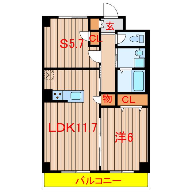 アミティエ(1SLDK/2階)の間取り写真