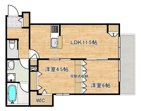 LEA LEA PONOレアレアポノ(2LDK/3階)の間取り写真