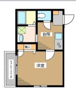 DWELLCOME N(1K/2階)の間取り写真