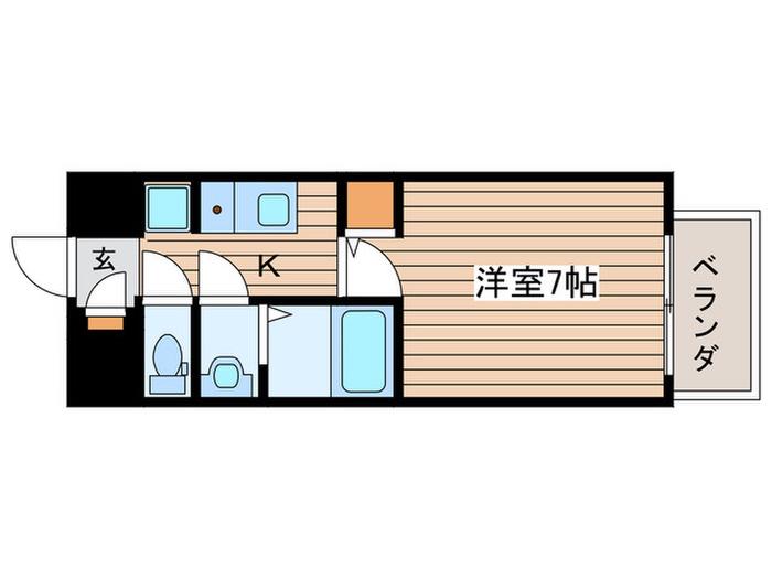 Y´S HILLS(1K/9階)の間取り写真