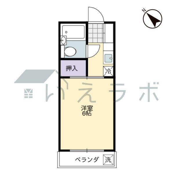 ハイツ藤(ワンルーム/1階)の間取り写真