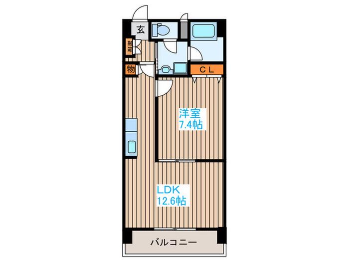 小鶴八番館(1LDK/2階)の間取り写真