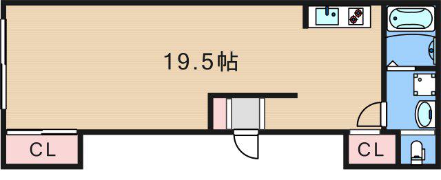 GF第2ビル(ワンルーム/2階)の間取り写真