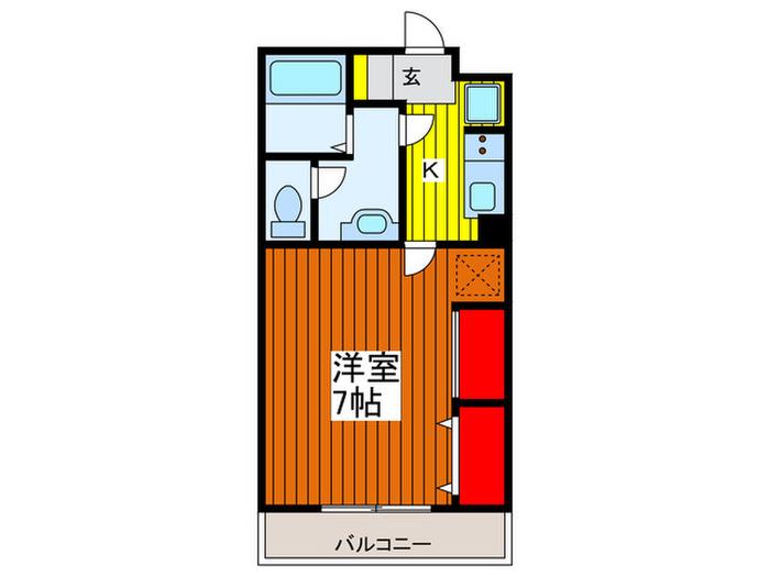 リブリ・川口飯塚(1K/1階)の間取り写真
