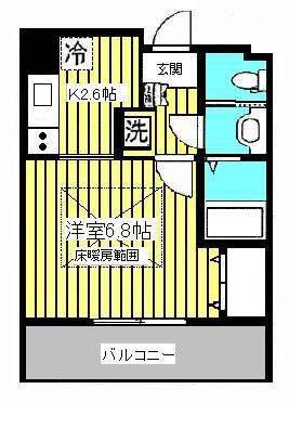 HF仙台レジデンスイースト(1K/9階)の間取り写真