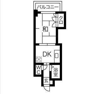 MSR京橋(1DK/6階)の間取り写真