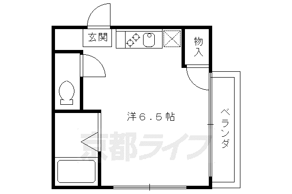 福田ハイツ(1K/1階)の間取り写真