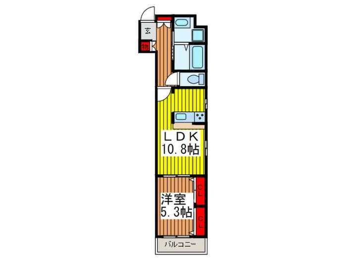 グランパークときわ(1LDK/2階)の間取り写真