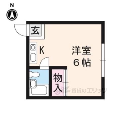 カステロレヴィPART4(ワンルーム/1階)の間取り写真