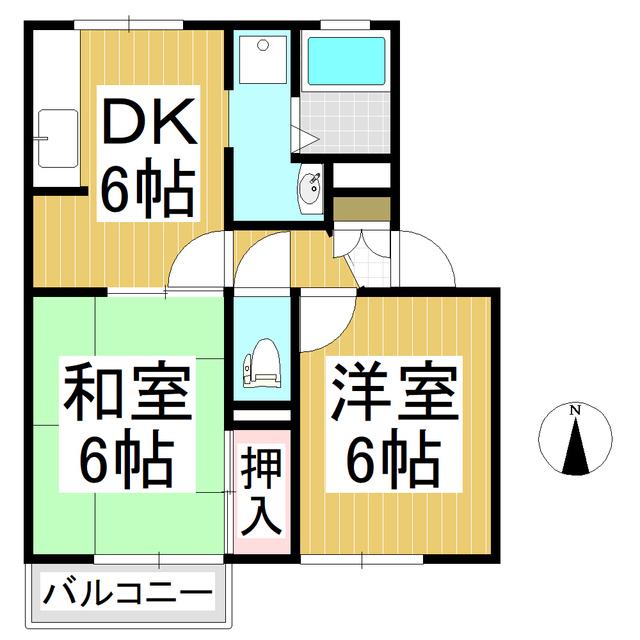 アーバン宮北(2DK/2階)の間取り写真