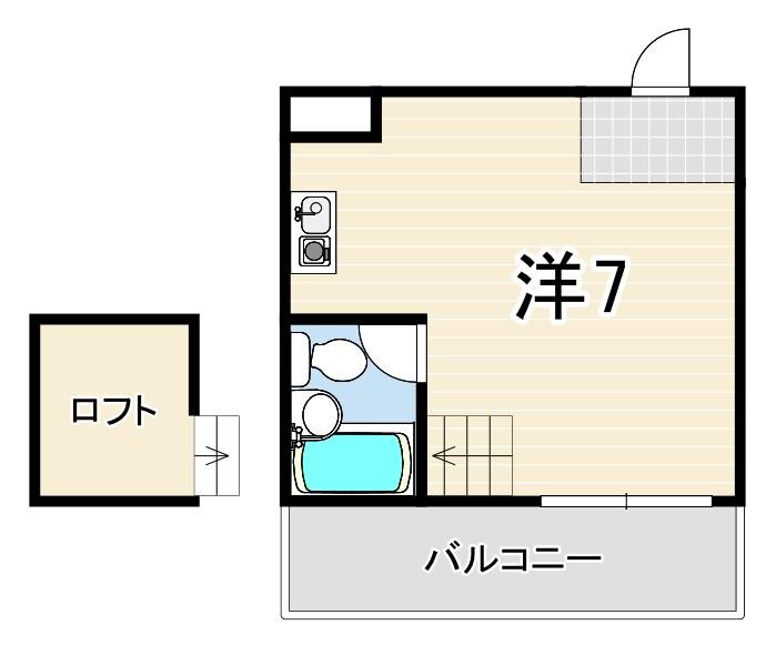 リアライズ塩屋(ワンルーム/5階)の間取り写真
