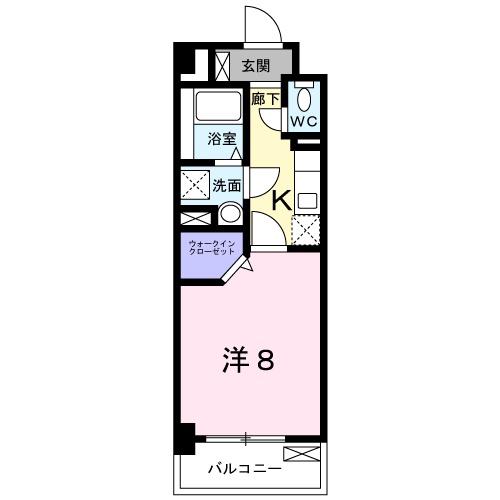 地下鉄鶴舞線 荒畑駅 徒歩13分 3階建 築3年(1K/3階)の間取り写真