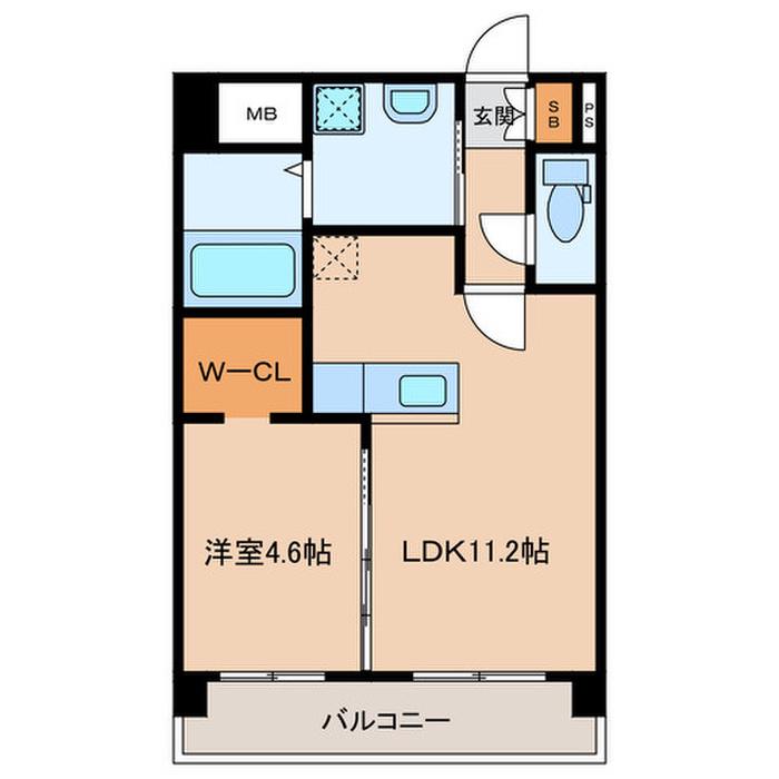 WISTERIA SUITE(1LDK/6階)の間取り写真