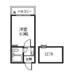 メモリアス土山I(ワンルーム/1階)の間取り写真
