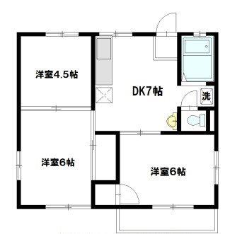 サンウエスト(3DK/2階)の間取り写真