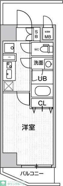 LUNIQ高島平(1K/8階)の間取り写真
