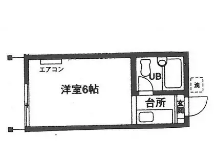 ハウスパストラル(1K/2階)の間取り写真