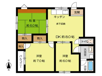 ハイツ四季(3DK/2階)の間取り写真