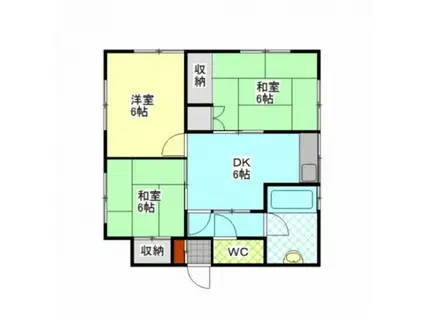 山下マンション(3DK/4階)の間取り写真