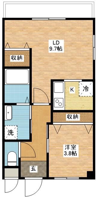 コーポNAKASHIMA(1LDK/1階)の間取り写真