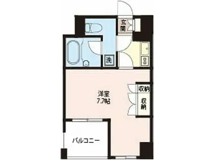 エスティメゾン浅草駒形(1K/6階)の間取り写真