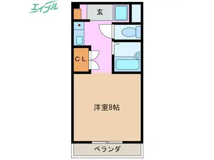 バロンズマンション(ワンルーム/1階)の間取り写真