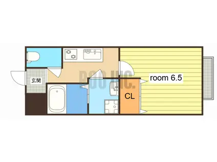 ネストプラス網干駅前(1K/1階)の間取り写真