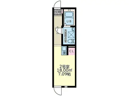 アールディーワン(ワンルーム/3階)の間取り写真