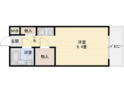 スカイキャンパス旭ヶ丘(ワンルーム/3階)の間取り写真