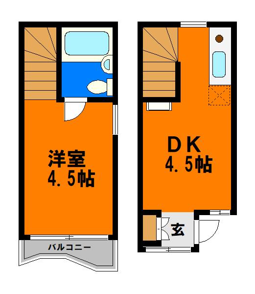KDドミトリー八千代台(1DK/1階)の間取り写真