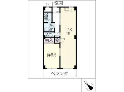 ヴィオラ日名(1LDK/2階)の間取り写真