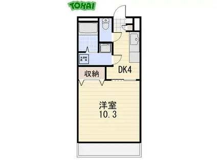 HYDE PARK(1DK/6階)の間取り写真