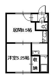 カーサグレース(1DK/2階)の間取り写真