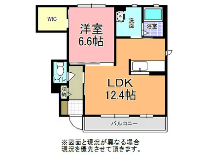 グレース B棟(1LDK/1階)の間取り写真