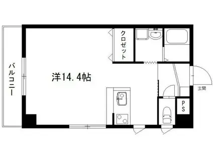 Nハイヒルズ(ワンルーム/2階)の間取り写真