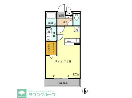 クレール(ワンルーム/3階)の間取り写真