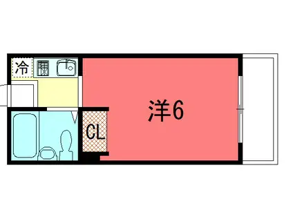 ハウス今出川(1K/4階)の間取り写真