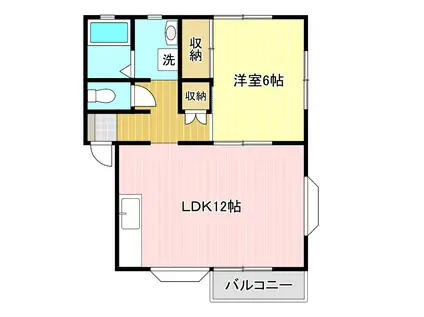 コーポシオンA(1LDK/2階)の間取り写真