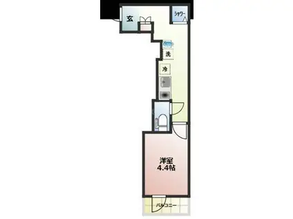 ロッソ・カンパーナ(1K/2階)の間取り写真