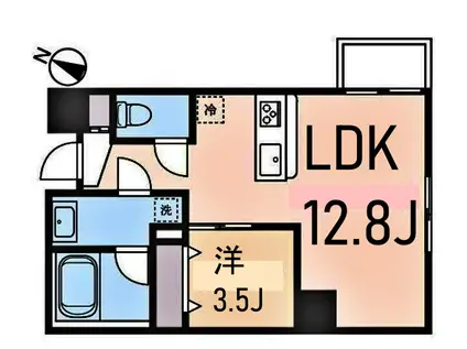 コルディア横濱サウス(1LDK/7階)の間取り写真