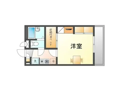 レオパレス国際通(1K/1階)の間取り写真