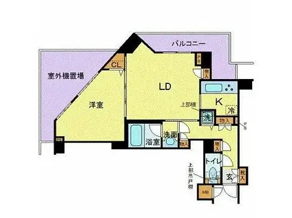 トーシンフェニックス江戸川橋(1LDK/4階)の間取り写真