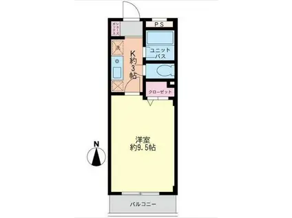 アーク登戸(1K/3階)の間取り写真