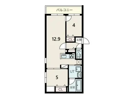 プエンテ発寒(2LDK/2階)の間取り写真