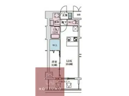 スプランディッドIX(1LDK/4階)の間取り写真