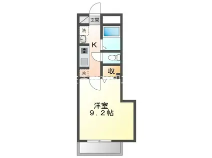 アンプルール フェール刈谷市駅(1K/3階)の間取り写真